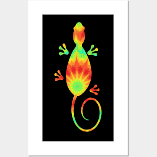 Lizard In Kaleidoscope Colors Posters and Art